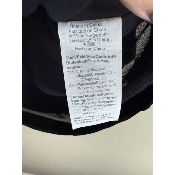 J. Crew black velvet camisole tank top ribbon straps women’s size small - Picture 3 of 4